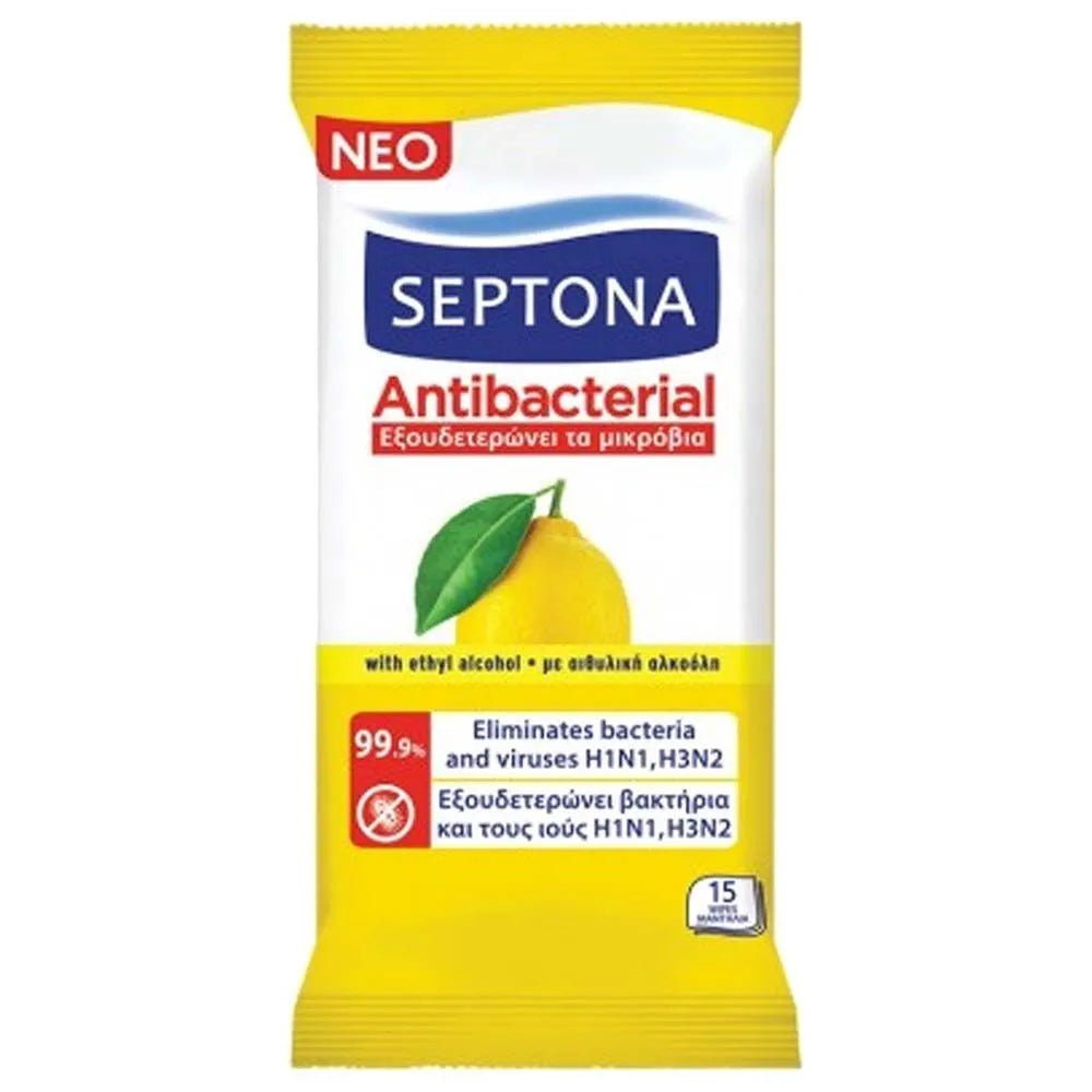 Septona Antibacterial Wipes (15 Pcs)
