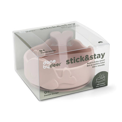 Done By Deer Silicone Stick & Stay Bowl & Baby Spoon