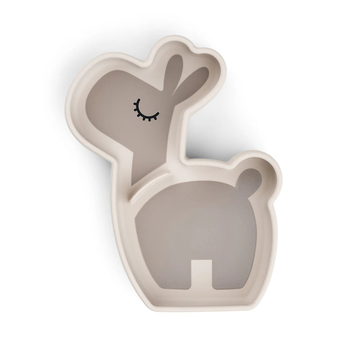 Done By Deer طبق وجبات خفيفة من السيليكون ثابت وملتصق لالي لون الرمل