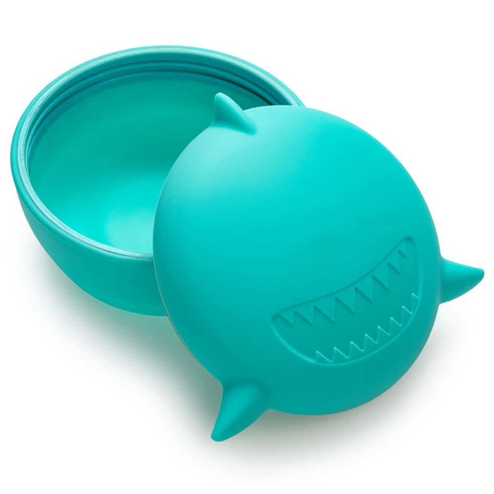 Melii Silicone Bowl with Lid 350ml - Turquoise Shark.