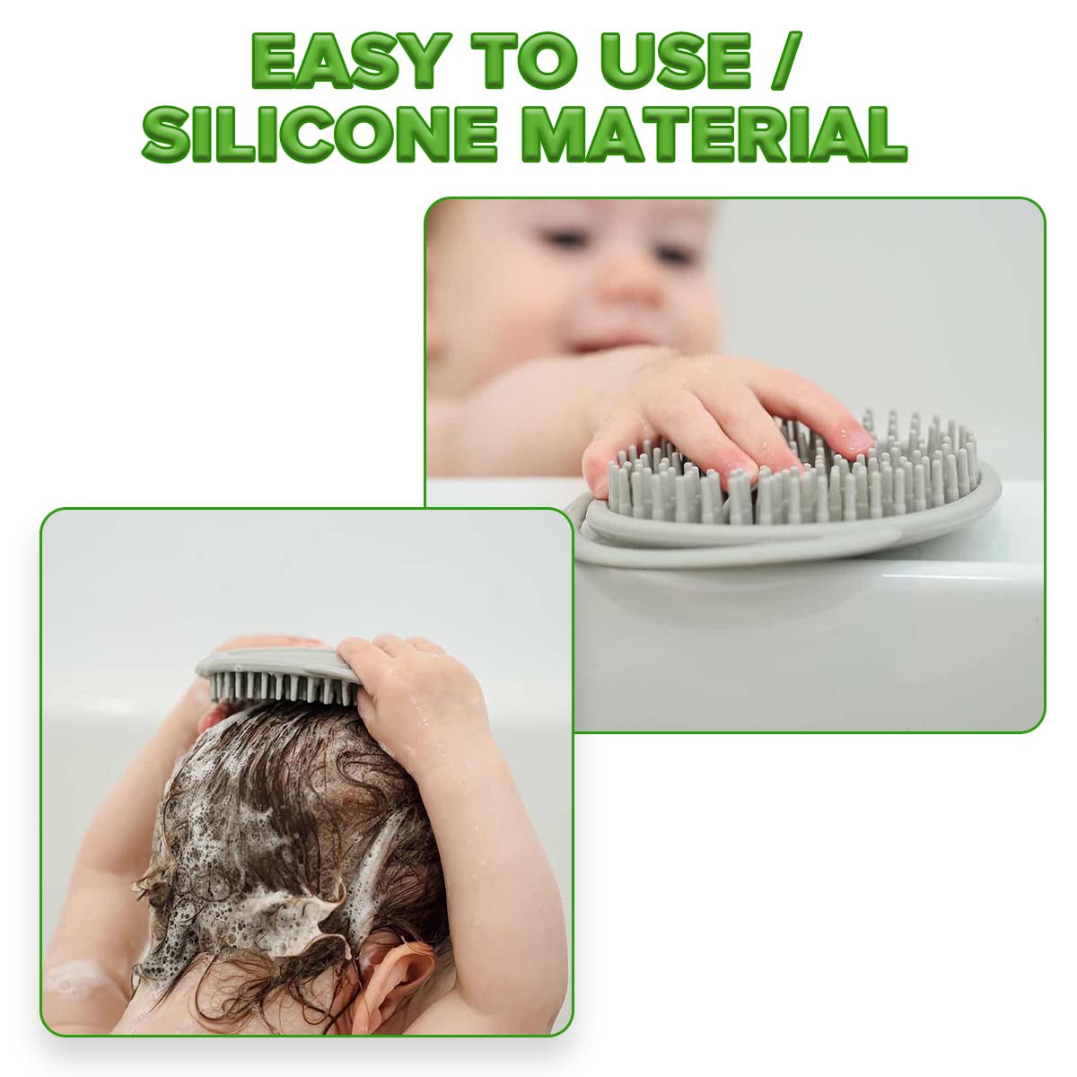 Haakaa Silicone Shampoo Brush - Grey.