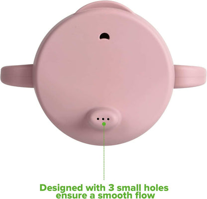 Haakaa Silicone Sip N Snack Cup - Blush Pink.