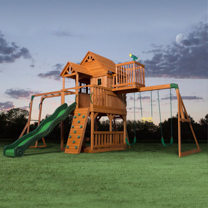 مرجيحة حديقة خشبية Skyfort II من Backyard