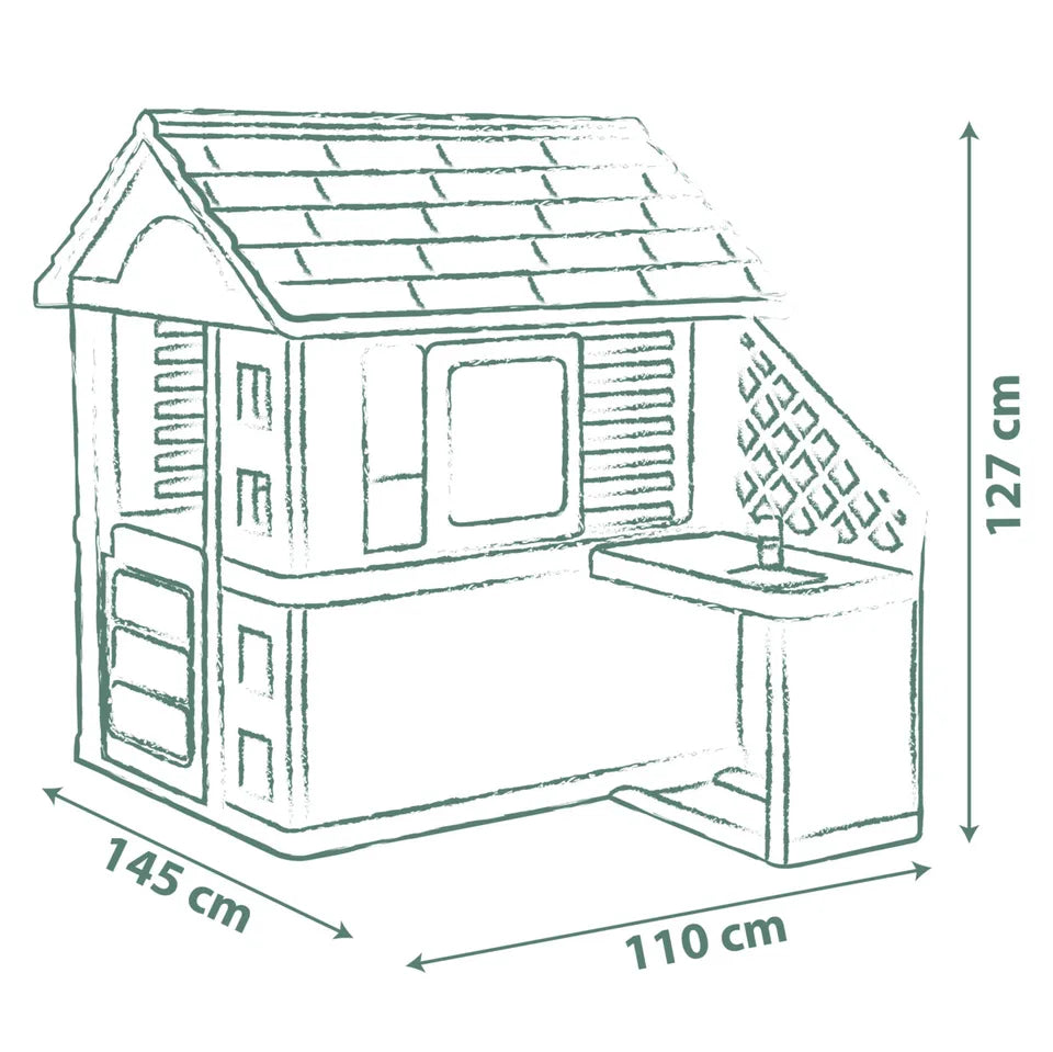 Smoby - Life Pretty Playhouse With Kitchen