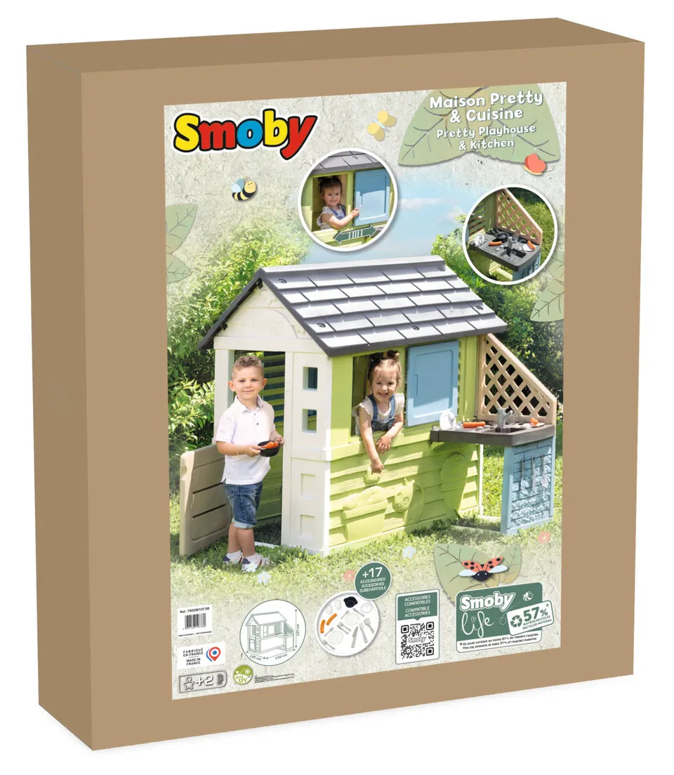 Smoby - Life Pretty Playhouse With Kitchen