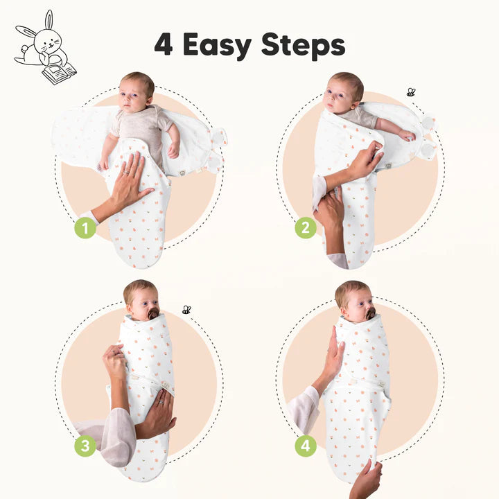 3-Pack Soothe Swaddle Wraps (Butterflies)