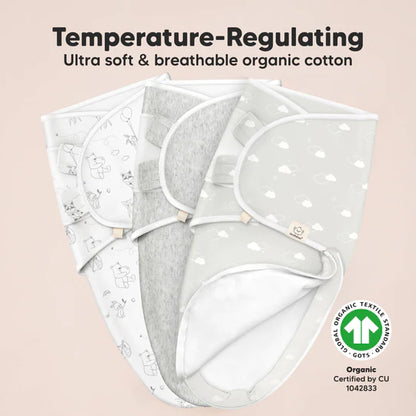 3-Pack Soothe Zippy Swaddle Wrap (Aspire).