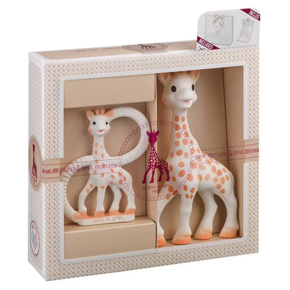 Sophie La Girafe - Classical Creation Set 1 Natural Rubber Giraffe & Teething Ring Gift Set - 2 Pieces