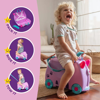 Trunki Ride On Kids Suitcase (Cassie Cat Pink)