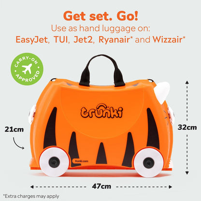 Trunki Ride On Kids Suitcase (Tipu Tiger Orange)