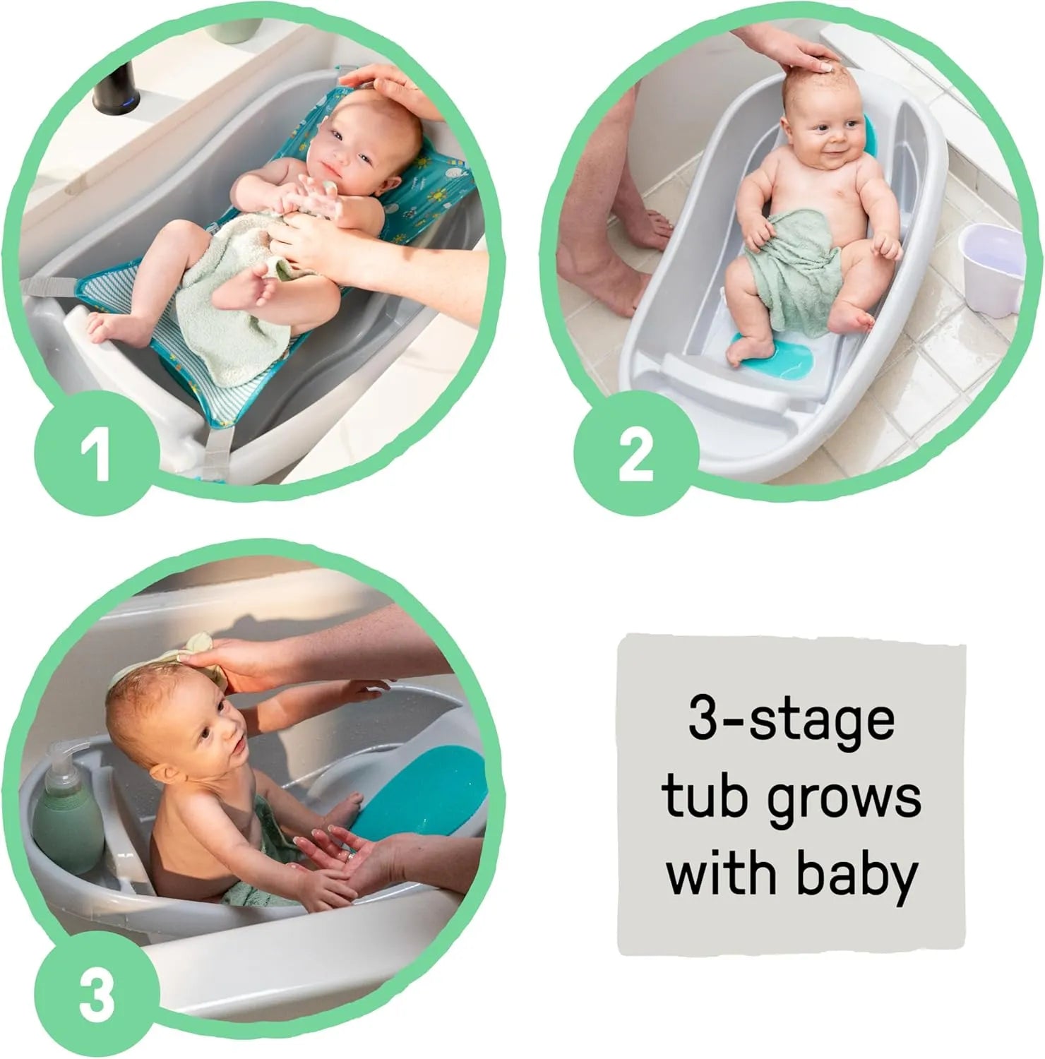 Summer Infant Comfy Clean Deluxe Newborn to Toddler Baby Bathtub - Blue (0-24 Months)