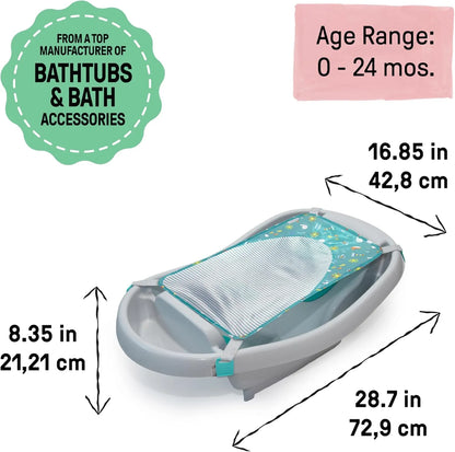 Summer Infant Comfy Clean Deluxe Newborn to Toddler Baby Bathtub (0-24 Months)