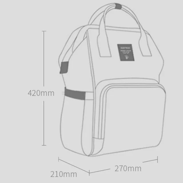 Sunveno Diaper Bag With Stroller Hooks