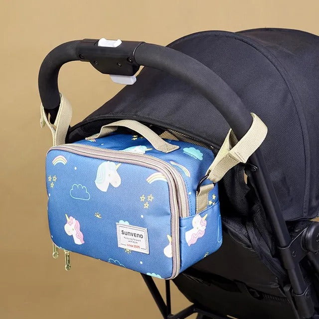 Sunveno Diaper Changing Clutch With Mat – Unicorn Blue