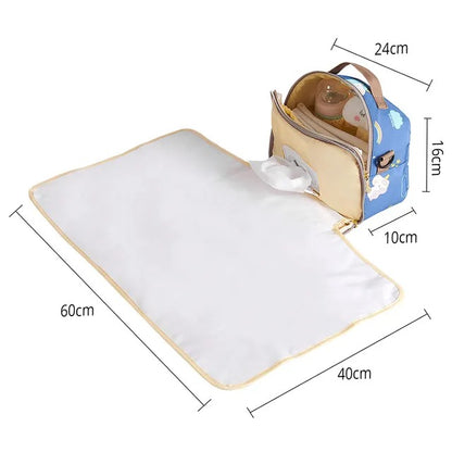 Sunveno Diaper Changing Clutch With Mat – Unicorn Blue