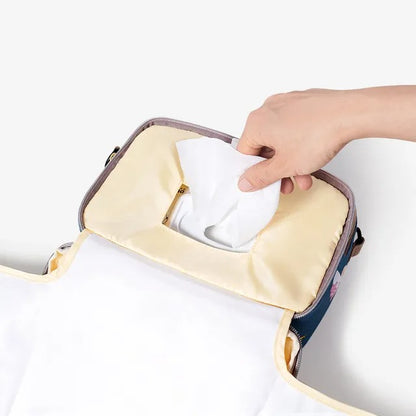 Sunveno Diaper Changing Clutch With Mat – Unicorn Blue