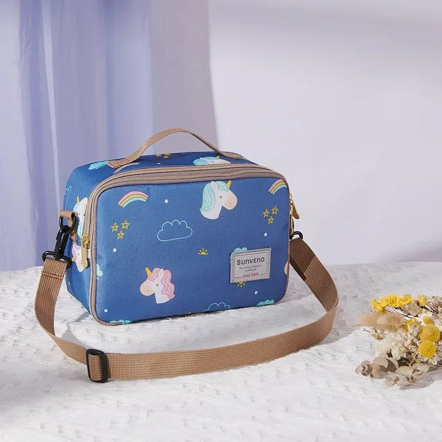 Sunveno Diaper Changing Clutch With Mat – Unicorn Blue