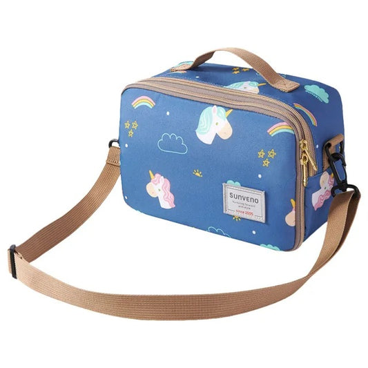 Sunveno Diaper Changing Clutch With Mat – Unicorn Blue
