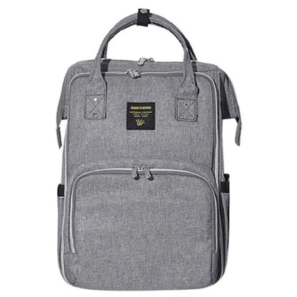 Sunveno Diaper Travel Backpack XL With Straps & Changing Pad – Grey