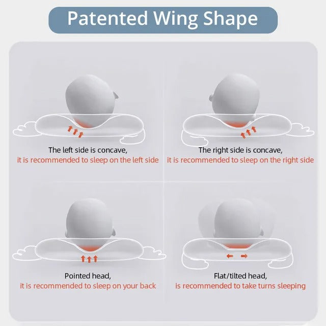 Sunveno Infant Head Shaper Wings Pillow Blue