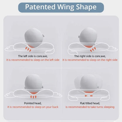 Sunveno Infant Head Shaper Wings Pillow Blue