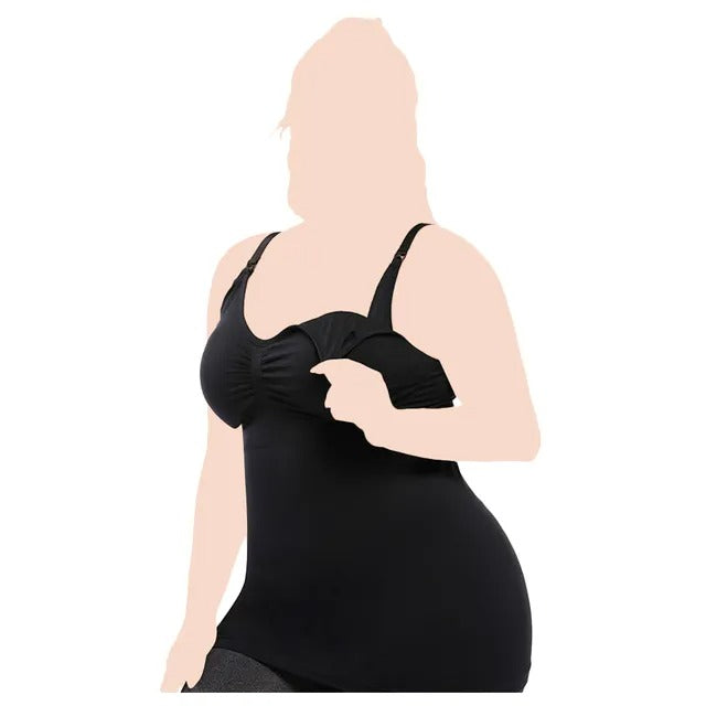 Sunveno Maternity Nursing Tank Top (Black)