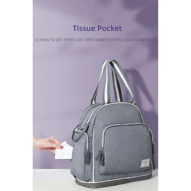 Sunveno Signature Maternity Diaper Bag - Grey