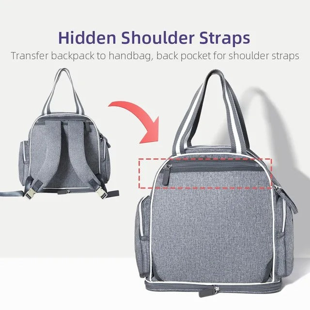 Sunveno Signature Maternity Diaper Bag - Grey