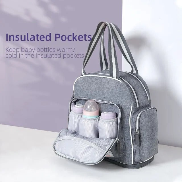 Sunveno Signature Maternity Diaper Bag - Grey