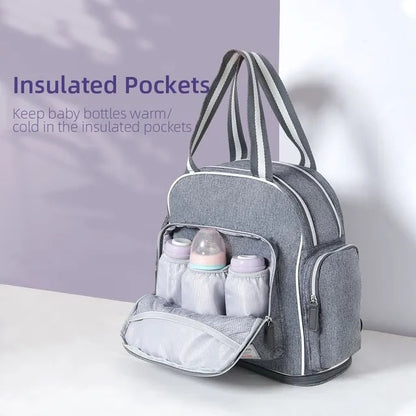 Sunveno Signature Maternity Diaper Bag - Grey