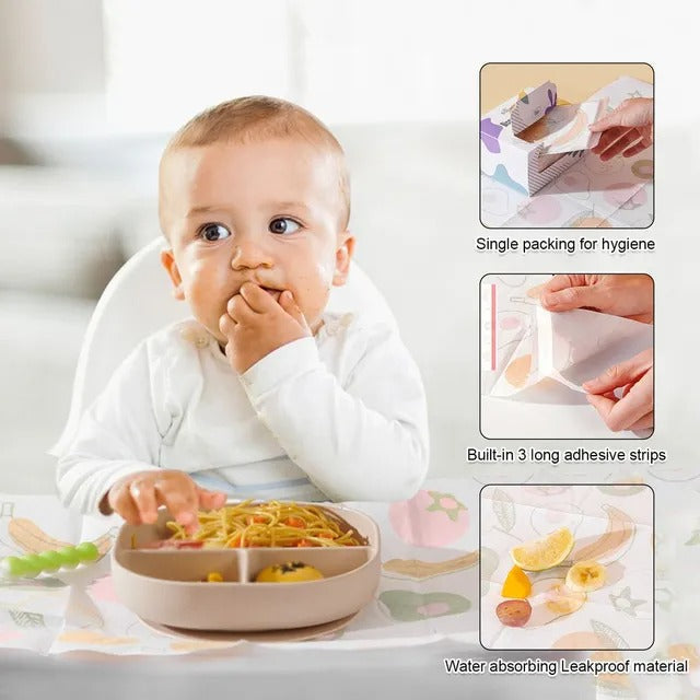 Sunveno Baby Feeding Disposable Travel Multipurpose Placemats – 40Pcs