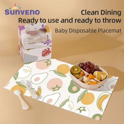 Sunveno Baby Feeding Disposable Travel Multipurpose Placemats – 20Pcs