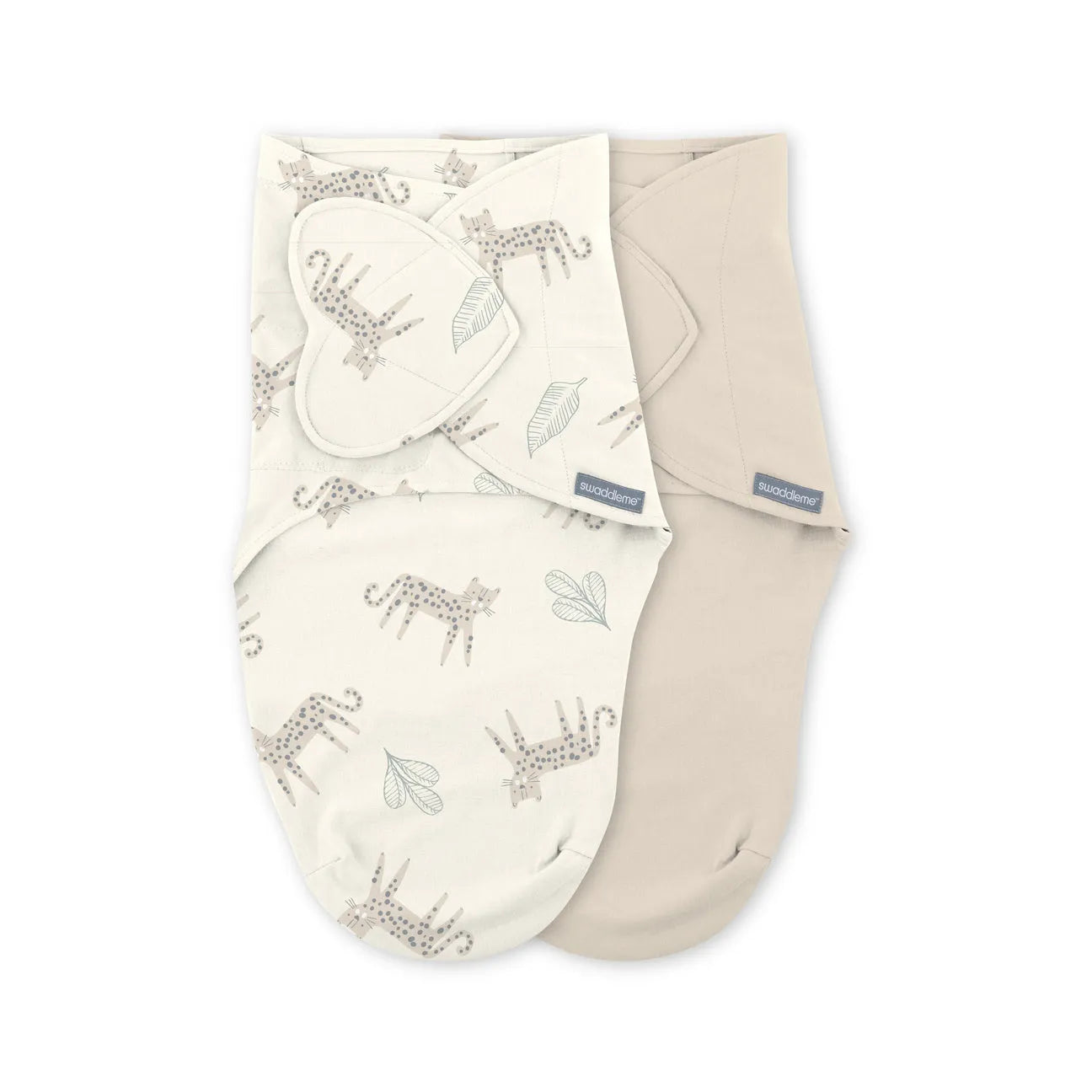 لفافة قماط بنقشة القلب الأصلية من SwaddleMe من Ingenuity، طقم من قطعتين – مولود حر (0-3 Months, 1.0 TOG)