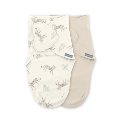 لفافة قماط بنقشة القلب الأصلية من SwaddleMe من Ingenuity، طقم من قطعتين – مولود حر (0-3 Months, 1.0 TOG)