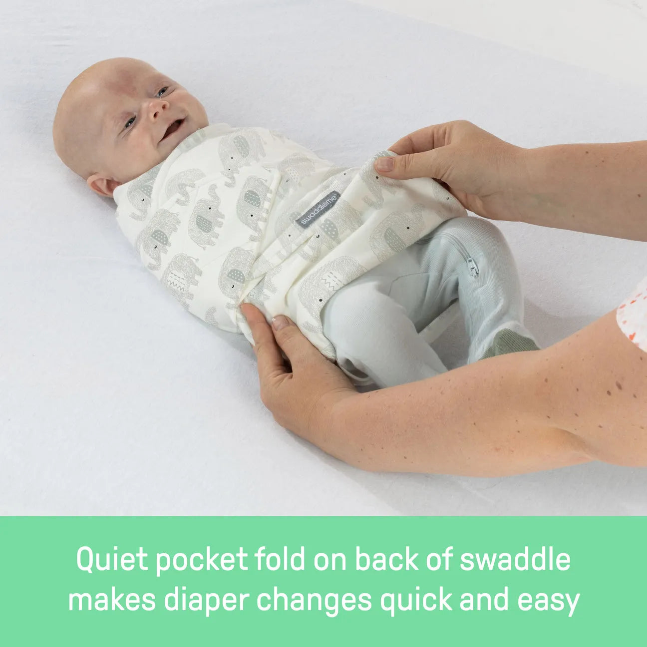 لفافة قماط بنقشة القلب الأصلية من SwaddleMe من Ingenuity، طقم من قطعتين – مولود حر (0-3 Months, 1.0 TOG)