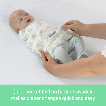 لفافة قماط بنقشة القلب الأصلية من SwaddleMe من Ingenuity، طقم من قطعتين – مولود حر (0-3 Months, 1.0 TOG)