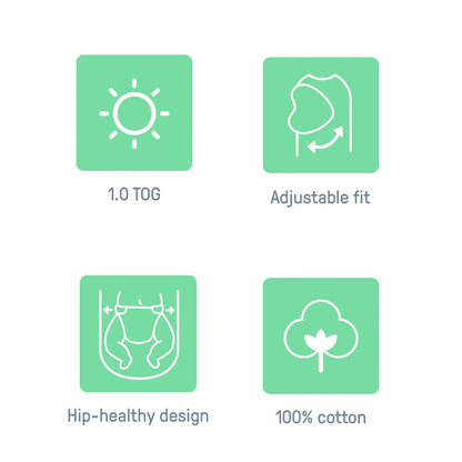 SwaddleMe by Ingenuity Original Heart Swaddle 2-Pack - Sunset Space (0-3 Months, 1.0 TOG)