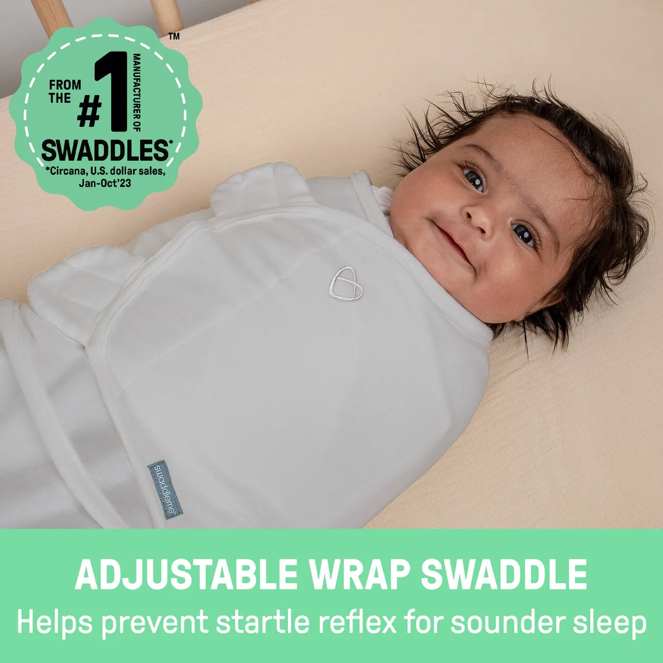 SwaddleMe by Ingenuity All Season Swaddle 1-Pack - Stardust (S/M, 0-3M)