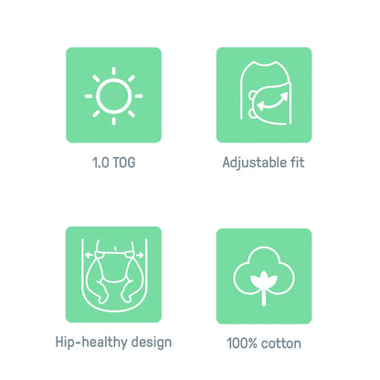 SwaddleMe by Ingenuity Arms Free Convertible Swaddle 1-Pack - Dashed Lines (3-6 Months, 1.0 TOG)
