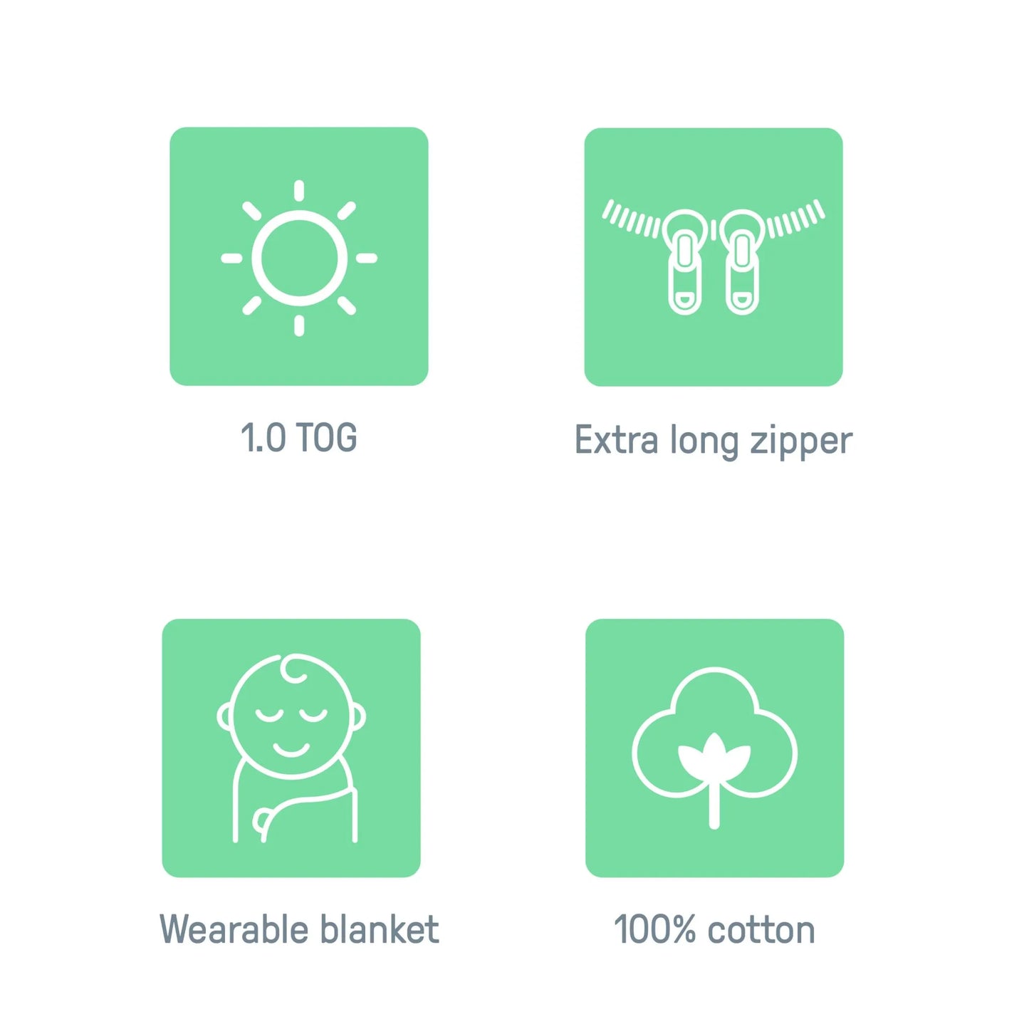 كيس نوم ليلي من SwaddleMe من Ingenuity (عبوة قطعة واحدة) – شاش قطني بلون الطحلب (3-18 شهرًا، 1.5 TOG)