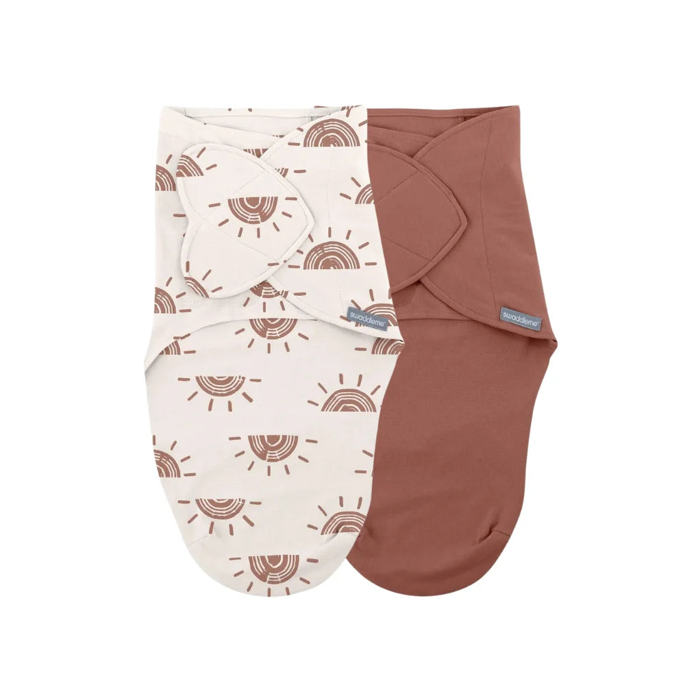 SwaddleMe by Ingenuity Original Heart Swaddle 2-Pack - Rising Sun (0-3 Months, 1.0 TOG)