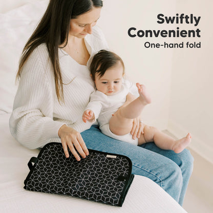 Keababies Swift Diaper Changing Mat (Black Geo)