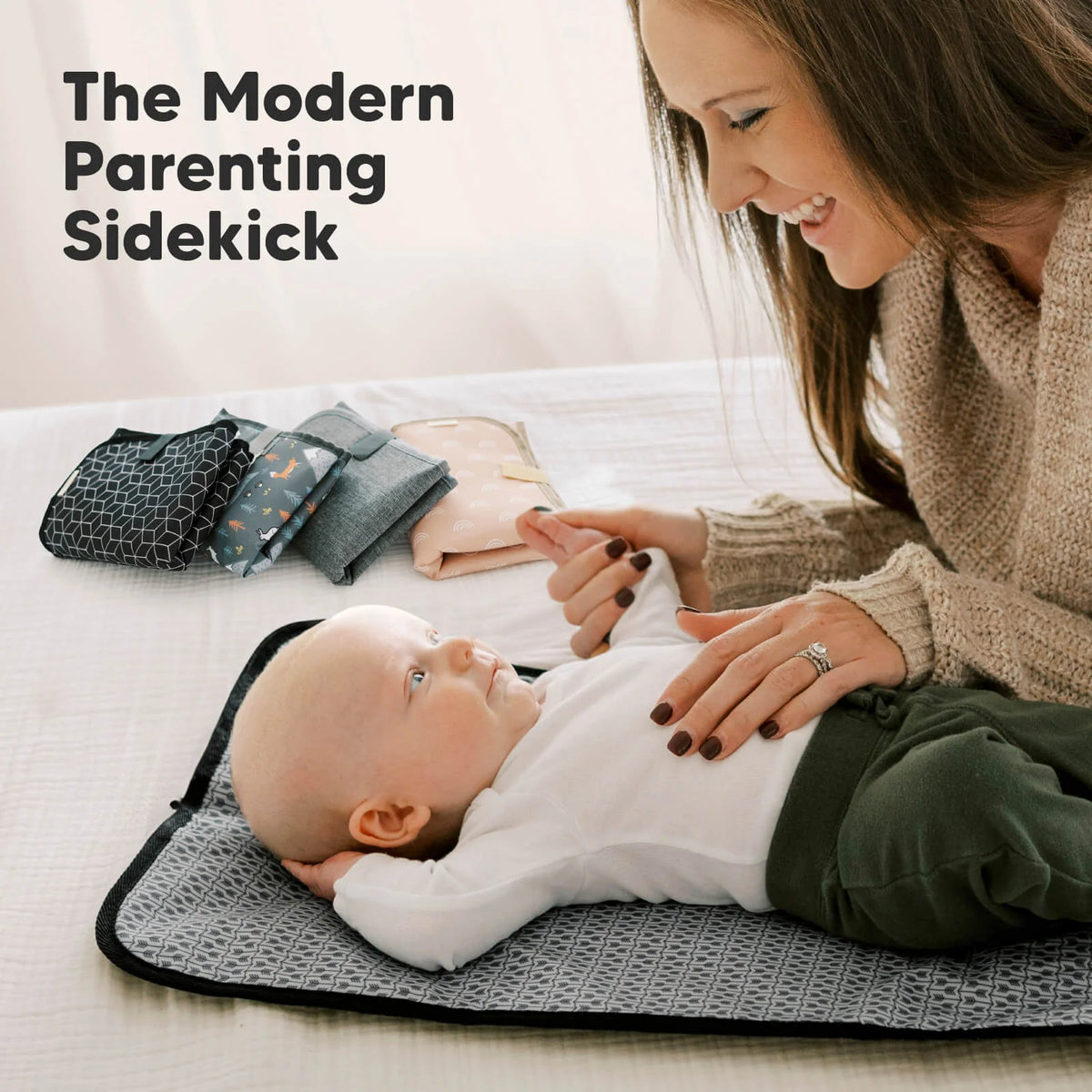 Keababies Swift Diaper Changing Mat (Black Geo)
