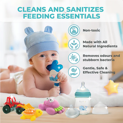 Nurtur Liquid Cleanser for Baby Bottles & Accs, Organic, Alchohol Free