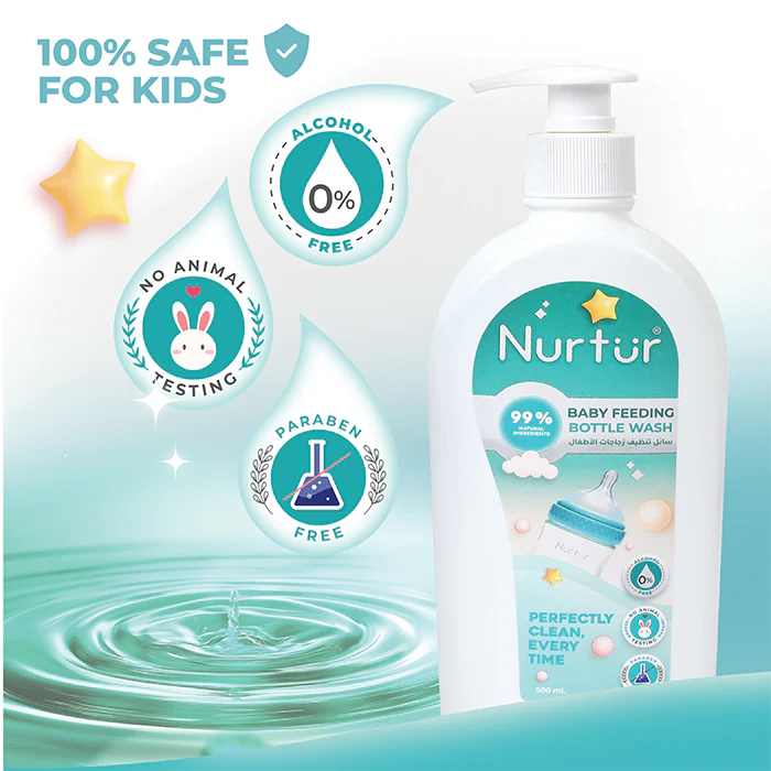 Nurtur Liquid Cleanser for Baby Bottles & Accs, Organic, Alchohol Free