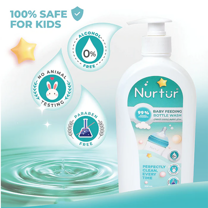 Nurtur Liquid Cleanser for Baby Bottles & Accs, Organic, Alchohol Free