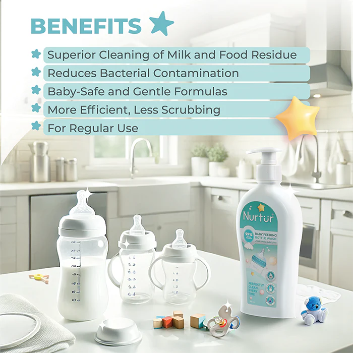 Nurtur Liquid Cleanser for Baby Bottles & Accs, Organic, Alchohol Free