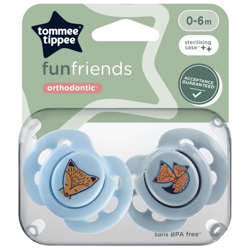 Tommee Tippee Fun Soother (0-6m) - Pack of 2