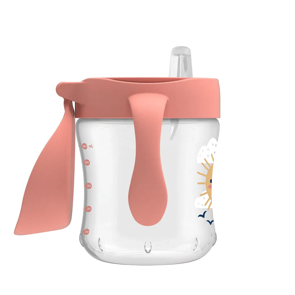Dr. Brown's Soft Spout Transition Cup with Handles (180ml, Sunshine)