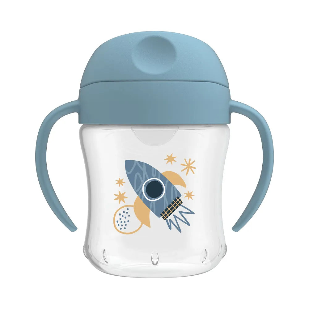 Dr. Brown's Soft Spout Transition Cup with Handles (180ml, Rocketship)